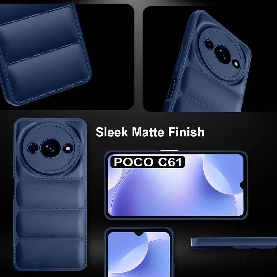 Micvir Back Cover for POCO C61 (Blue, Camera Bump Protector, Pack of: 1) — image 4 of 5