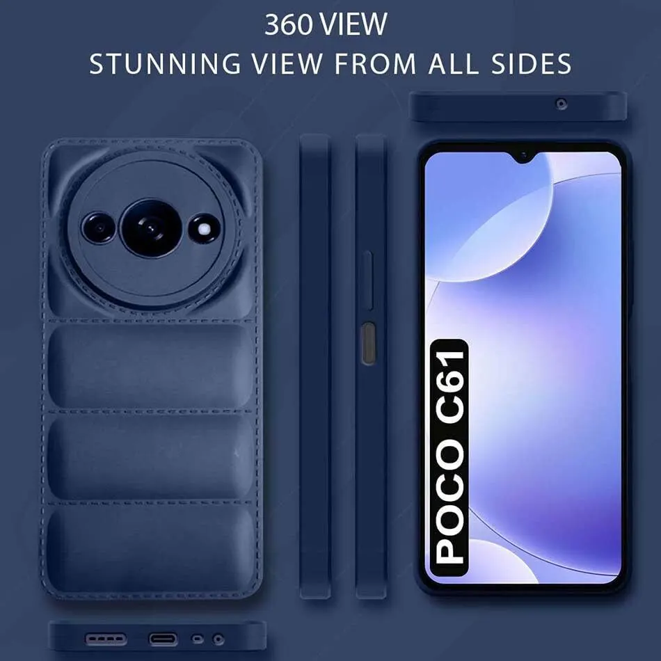 Micvir Back Cover for POCO C61 (Blue, Camera Bump Protector, Pack of: 1) — image 5 of 5