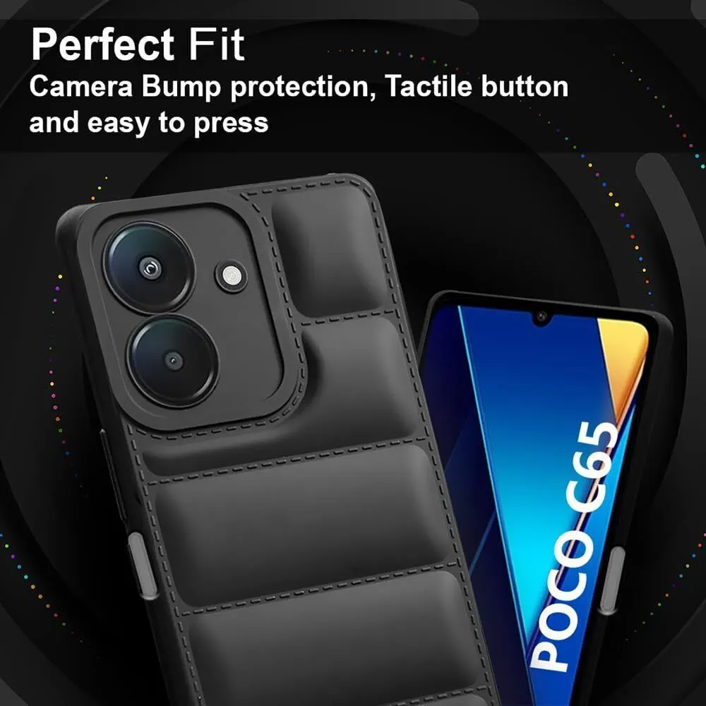 Micvir Back Cover for Poco C65 5G (Black, Camera Bump Protector, Plastic, Silicon, Pack of: 1) — image 2 of 5