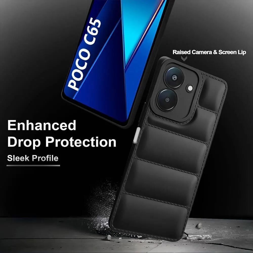 Micvir Back Cover for Poco C65 5G (Black, Camera Bump Protector, Plastic, Silicon, Pack of: 1) — image 5 of 5