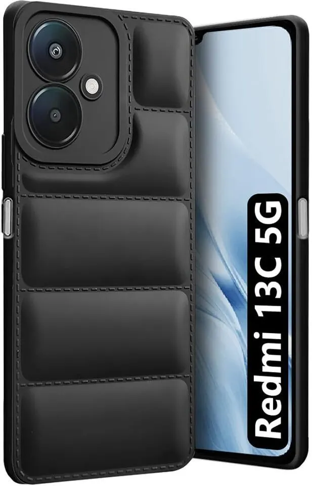 Micvir Back Cover for Poco M6 5G (Black, Camera Bump Protector, Plastic, Silicon, Pack of: 1)