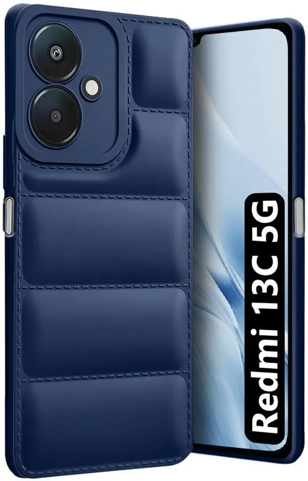Micvir Back Cover for Poco M6 5G (Blue, Camera Bump Protector, Plastic, Silicon, Pack of: 1)
