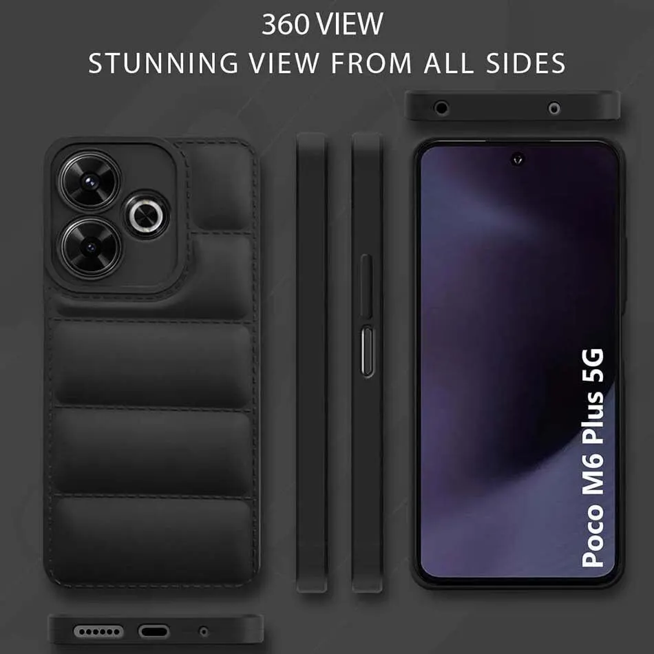 Micvir Back Cover for POCO M6 Plus 5G (Black, Camera Bump Protector, Pack of: 1) — image 5 of 5