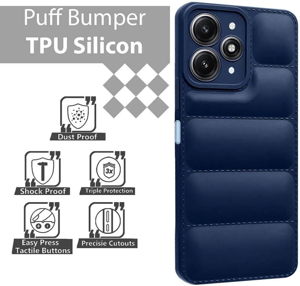 Micvir Back Cover for Redmi 12 5G (Blue, Camera Bump Protector, Plastic, Silicon, Pack of: 1) — image 4 of 4