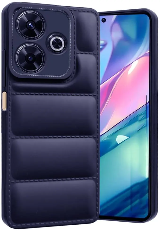 Micvir Back Cover for realme 13 5G (Blue, Camera Bump Protector, Plastic, Silicon, Pack of: 1)