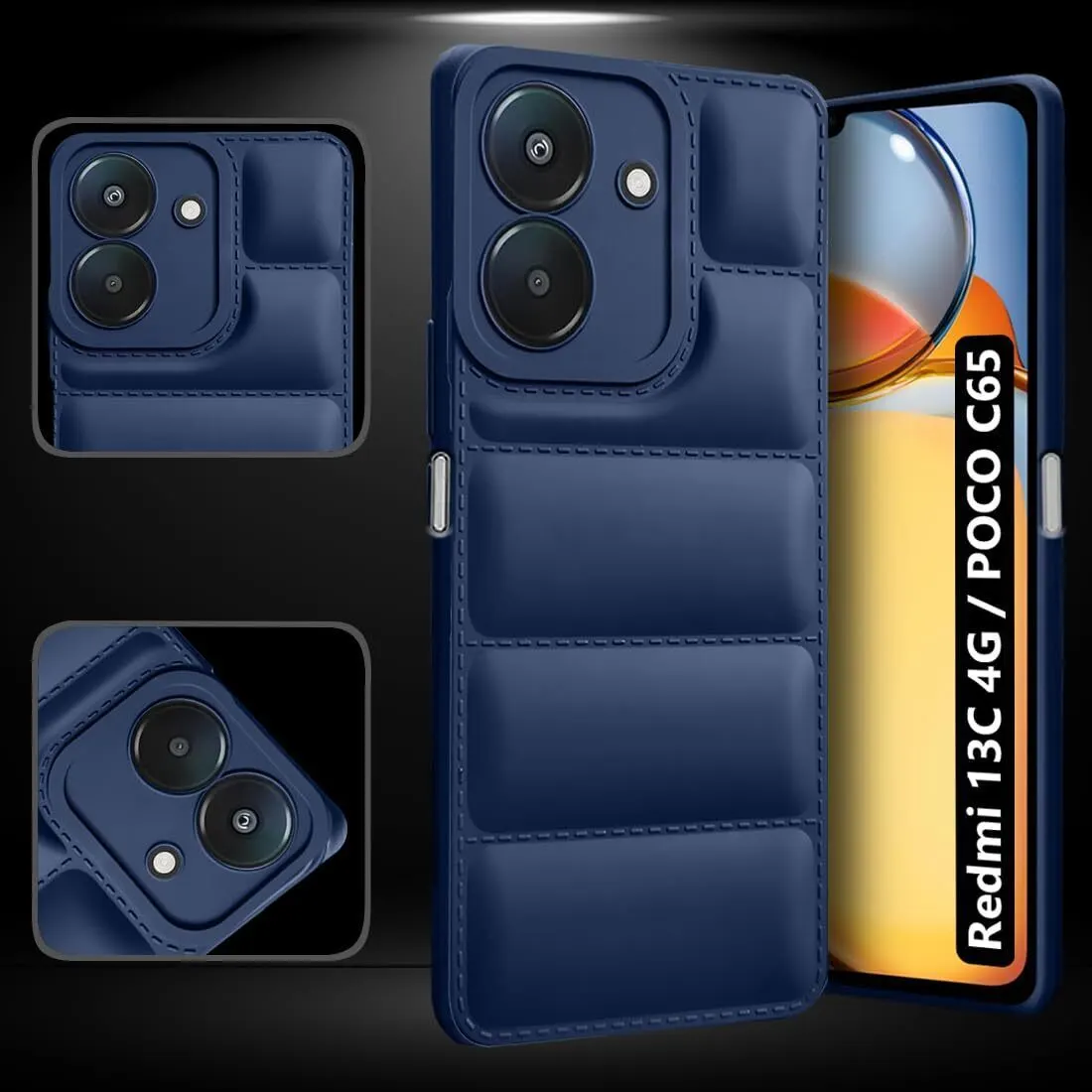 Micvir Back Cover for Redmi 13C 4G (Blue, Camera Bump Protector, Plastic, Silicon, Pack of: 1) — image 4 of 5