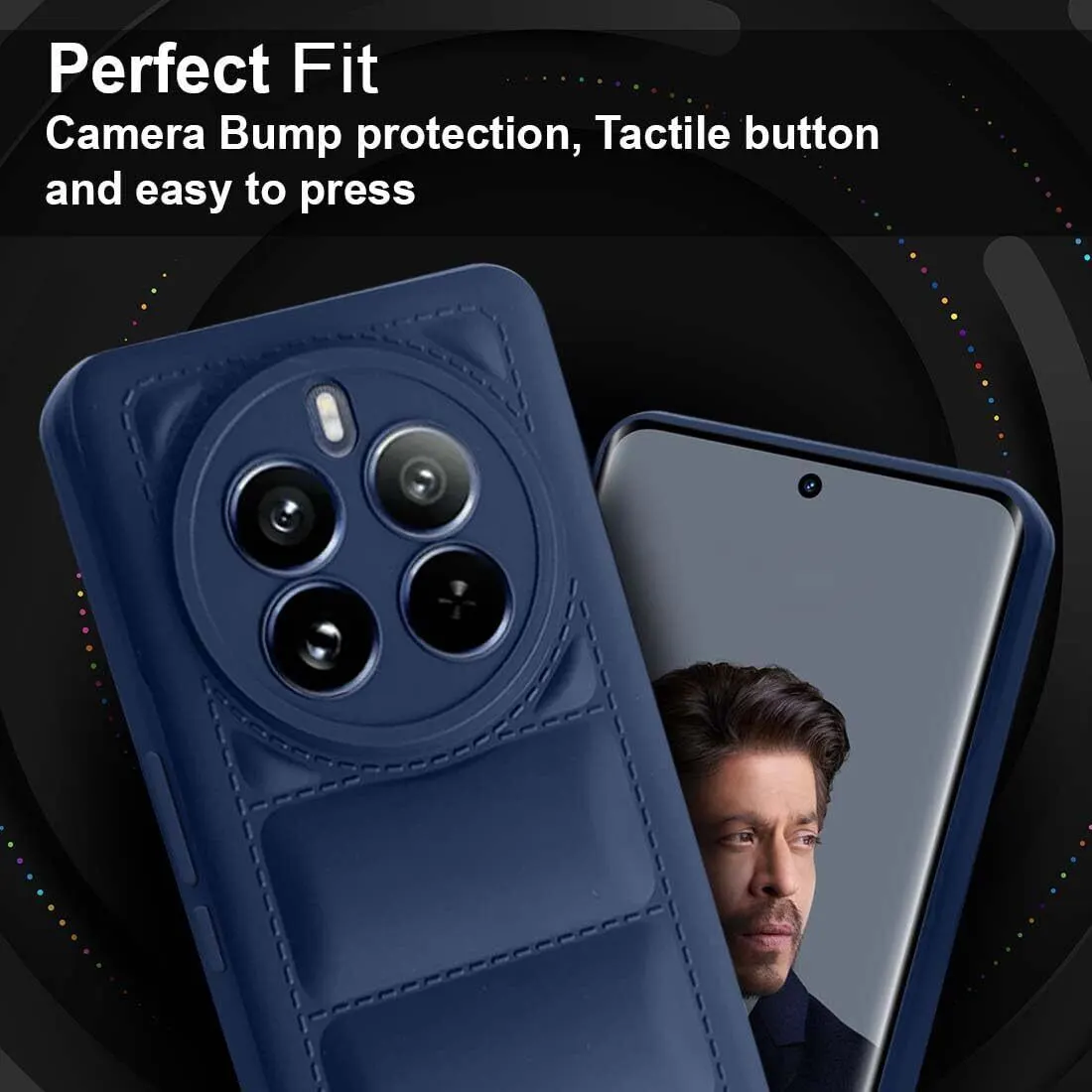Micvir Back Cover for Realme 12 Plus 5G (Blue, Camera Bump Protector, Plastic, Silicon, Pack of: 1) — image 3 of 5