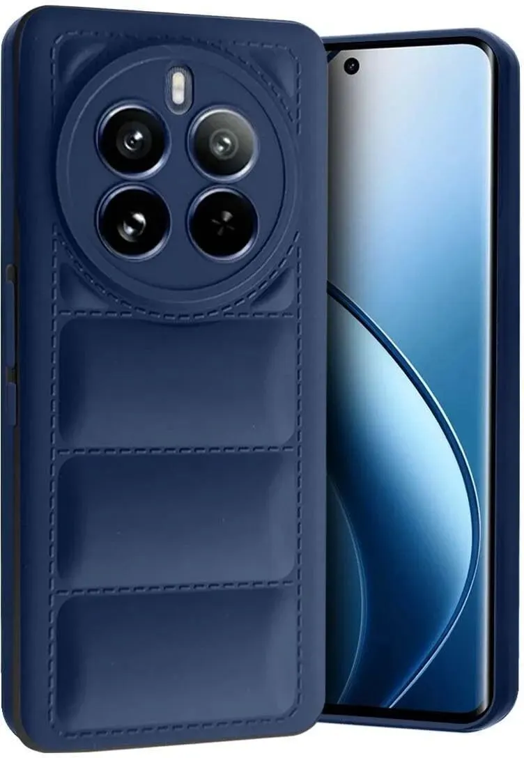 Micvir Back Cover for Realme 12 Pro 5G (Blue, Camera Bump Protector, Plastic, Silicon, Pack of: 1)