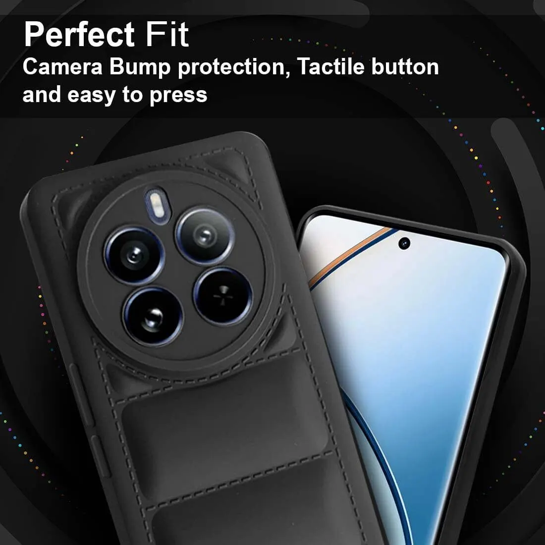 Micvir Back Cover for Realme 12 Pro Plus 5G (Black, Camera Bump Protector, Plastic, Silicon, Pack of: 1) — image 3 of 5