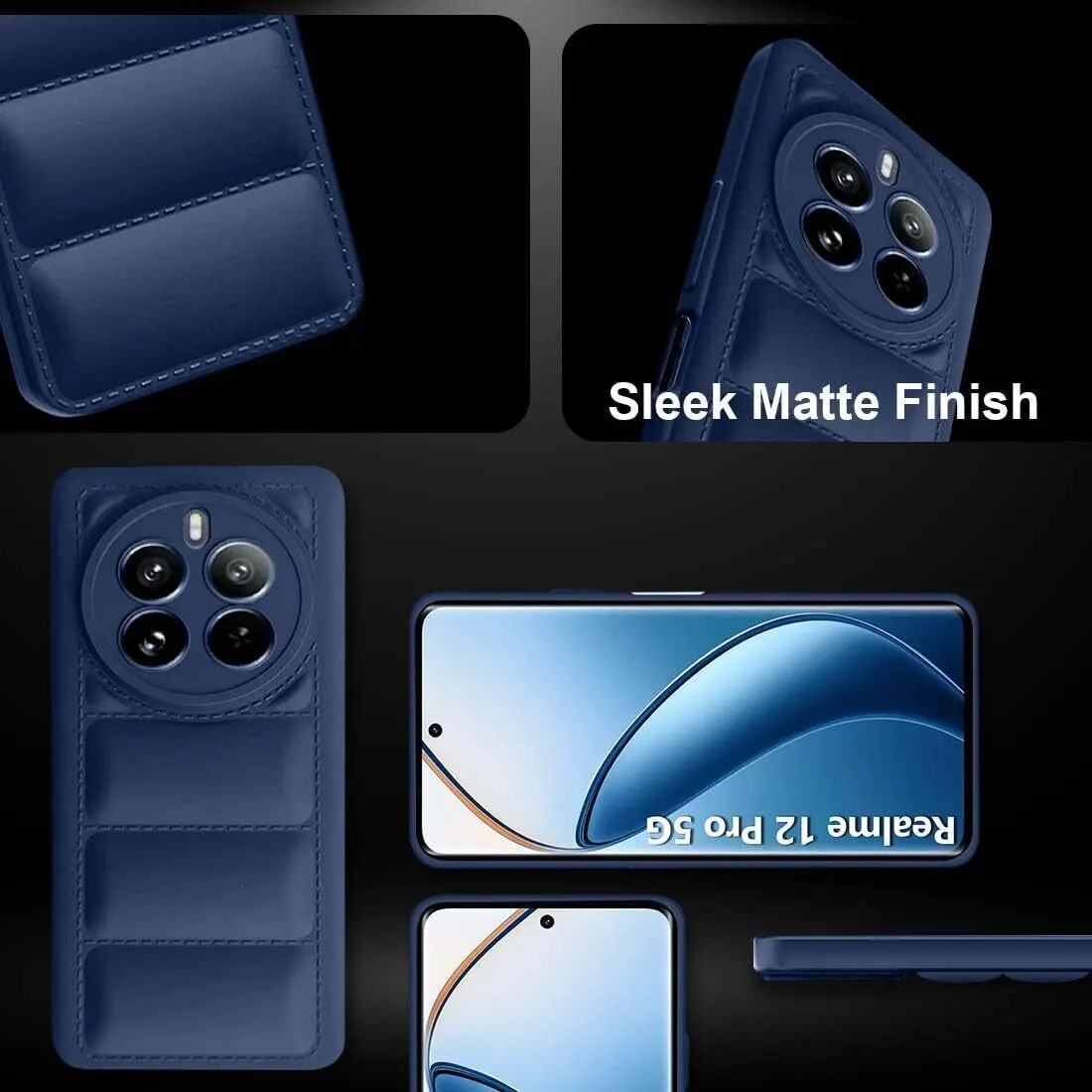 Micvir Back Cover for Realme 12 Pro Plus 5G (Blue, Camera Bump Protector, Plastic, Silicon, Pack of: 1) — image 3 of 4