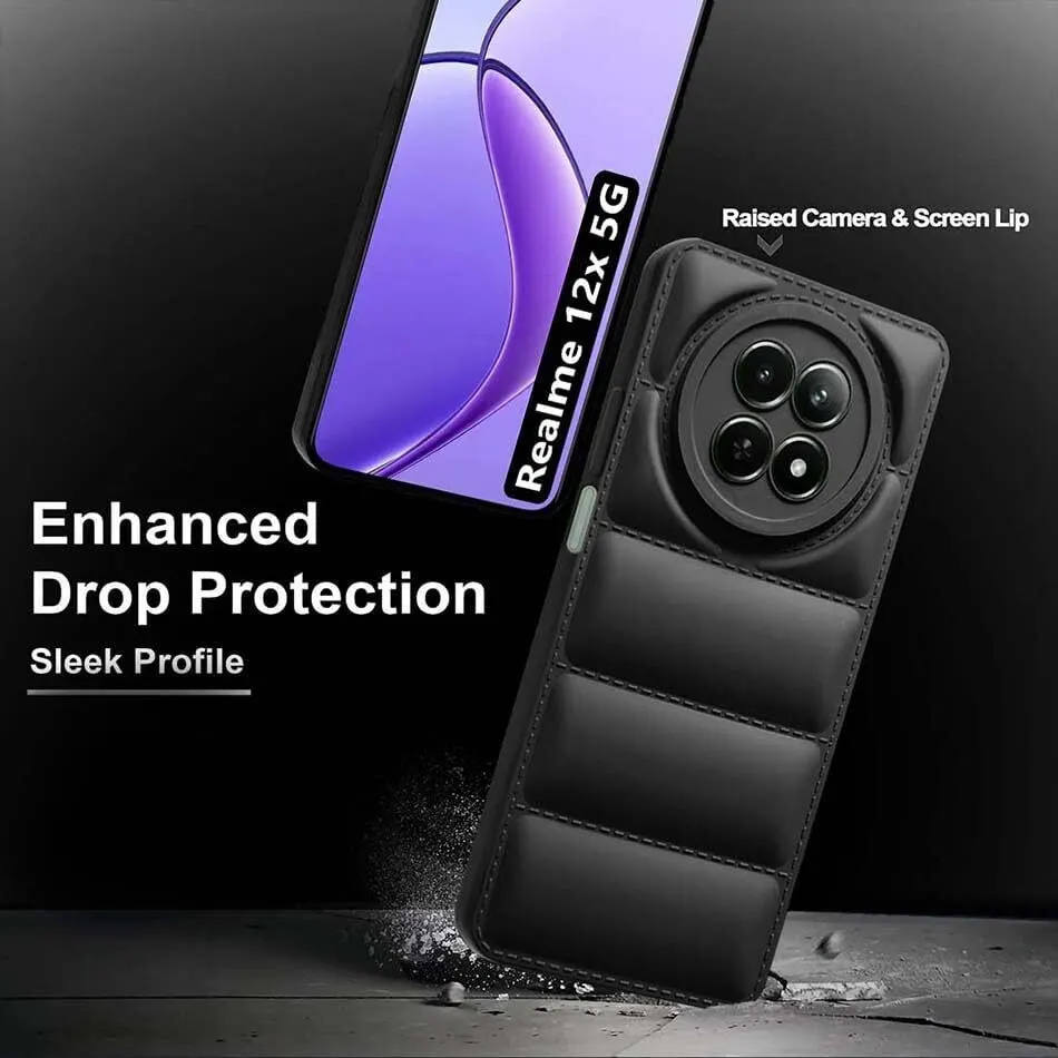 Micvir Back Cover for Realme 12x 5G (Black, Camera Bump Protector, Pack of: 1) — image 2 of 5