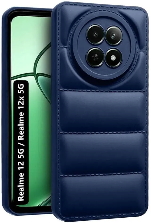 Micvir Back Cover for Realme 12x 5G (Blue, Camera Bump Protector, Pack of: 1)