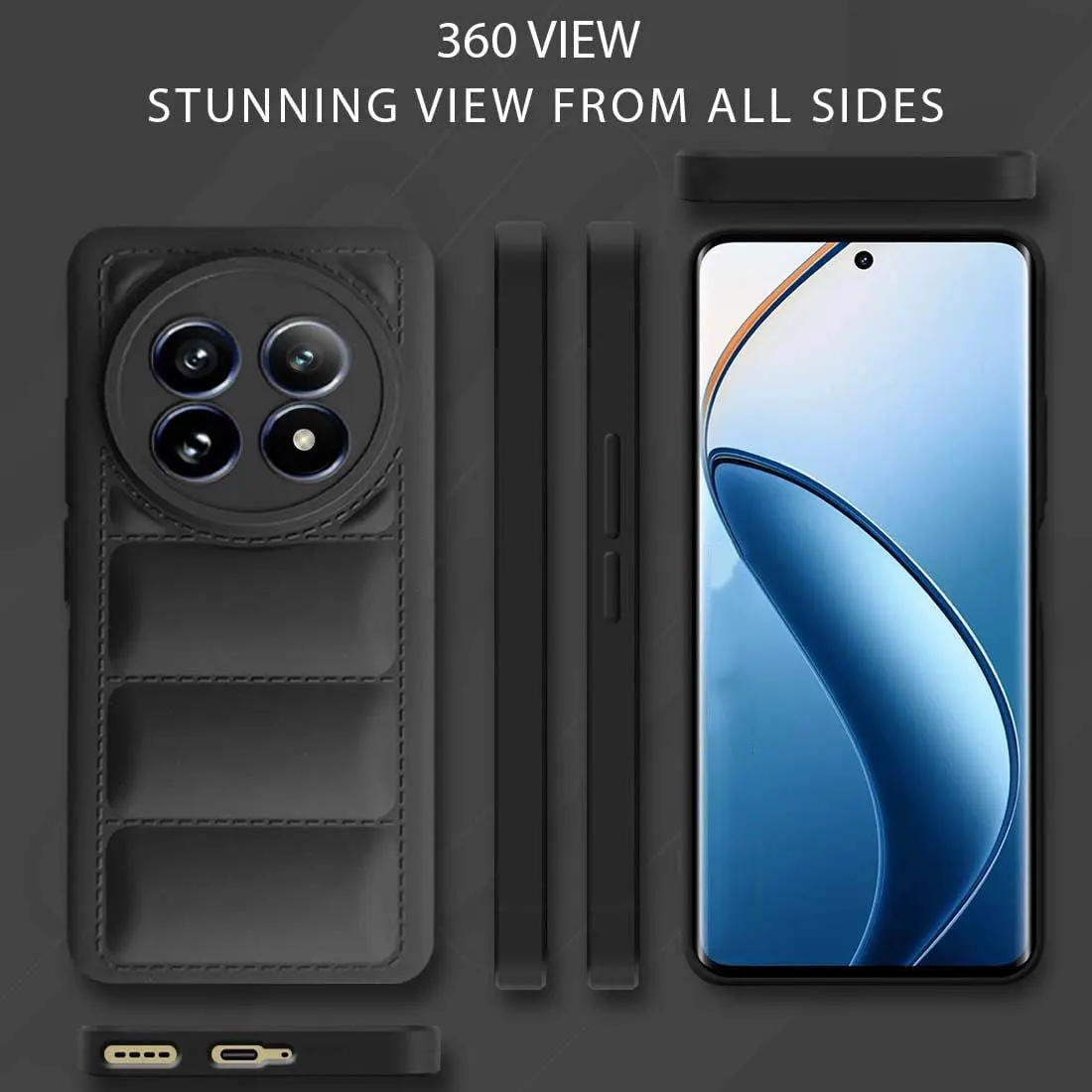 Micvir Back Cover for Realme 13 Pro 5G (Black, Camera Bump Protector, Plastic, Silicon, Pack of: 1) — image 5 of 5