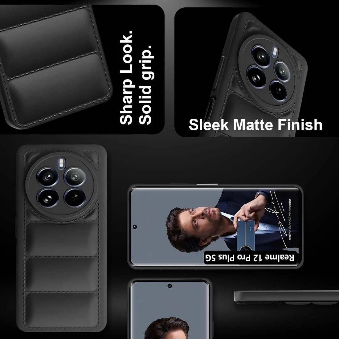 Micvir Back Cover for Realme Narzo 70 Pro 5G (Black, Camera Bump Protector, Plastic, Silicon, Pack of: 1) — image 4 of 5