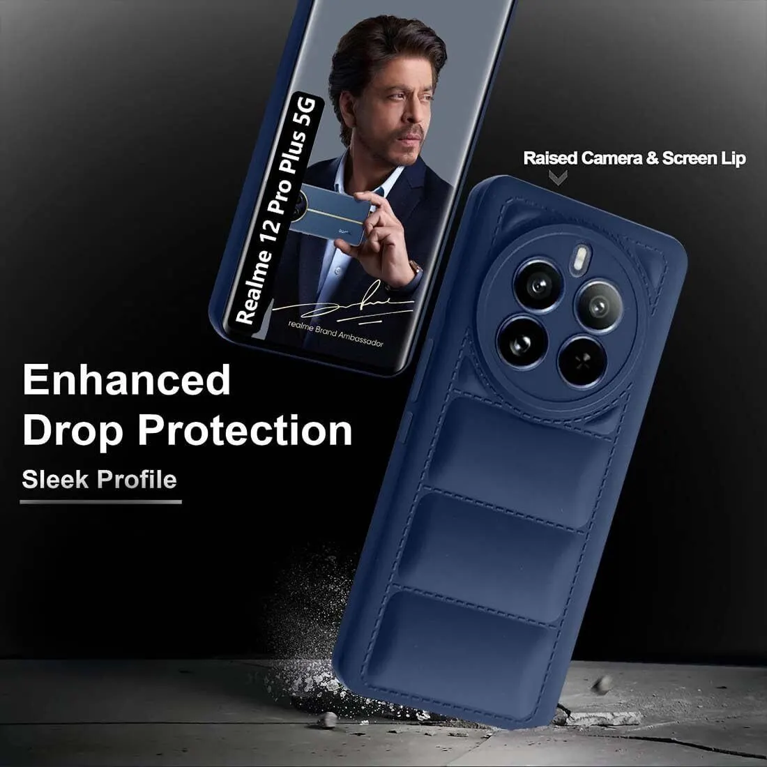 Micvir Back Cover for Realme Narzo 70 Pro 5G (Blue, Camera Bump Protector, Plastic, Silicon, Pack of: 1) — image 2 of 5