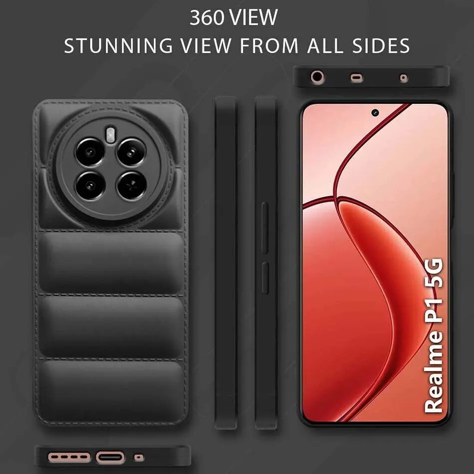 Micvir Back Cover for realme P1 5G (Black, Camera Bump Protector, Plastic, Silicon, Pack of: 1) — image 5 of 5