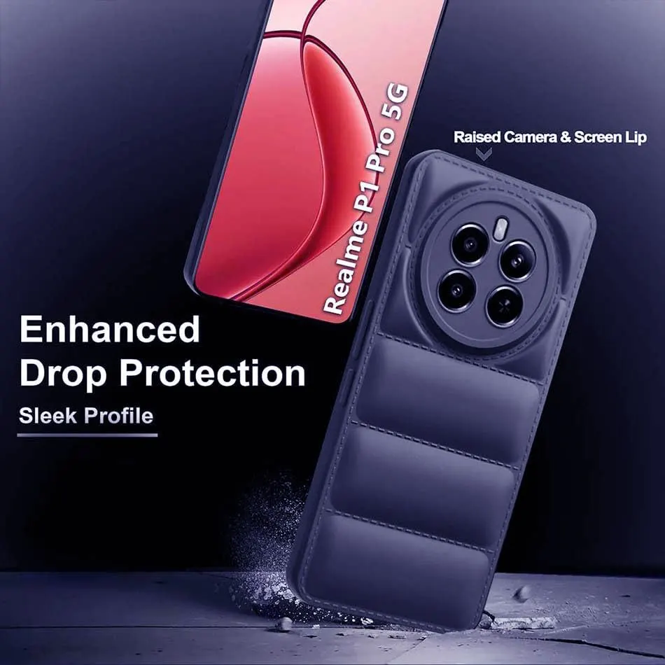 Micvir Back Cover for Realme P1 5G (Blue, Camera Bump Protector, Plastic, Silicon, Pack of: 1) — image 3 of 5