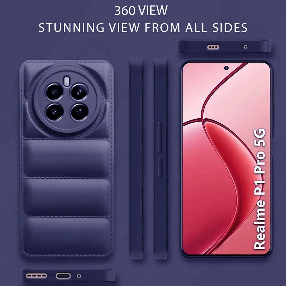 Micvir Back Cover for Realme P1 5G (Blue, Camera Bump Protector, Plastic, Silicon, Pack of: 1) — image 5 of 5