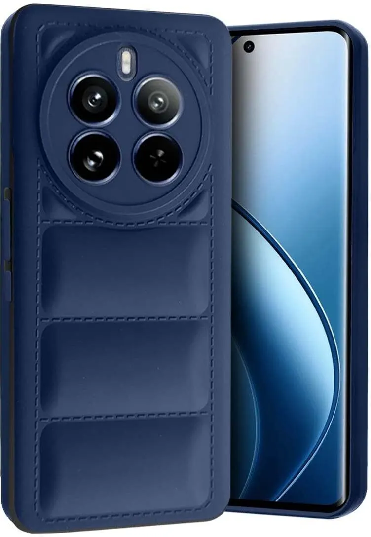 Micvir Back Cover for Realme P1 Pro 5G (Blue, Camera Bump Protector, Plastic, Silicon, Pack of: 1)