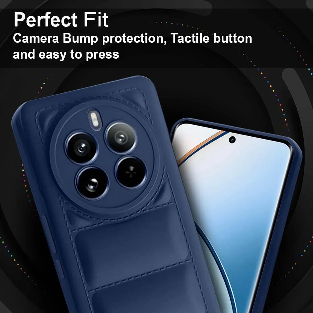 Micvir Back Cover for Realme P1 Pro 5G (Blue, Camera Bump Protector, Plastic, Silicon, Pack of: 1) — image 2 of 4