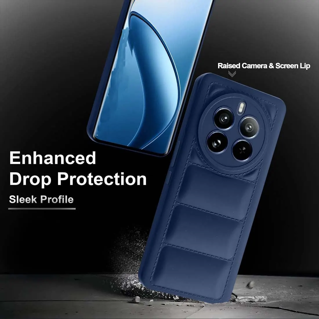 Micvir Back Cover for Realme P1 Pro 5G (Blue, Camera Bump Protector, Plastic, Silicon, Pack of: 1) — image 3 of 4