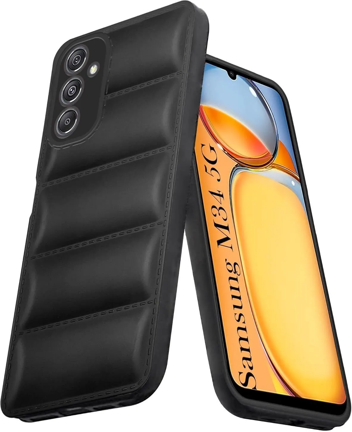 Micvir Back Cover for Samsung Galaxy M34 5G (Black, Camera Bump Protector, Pack of: 1)