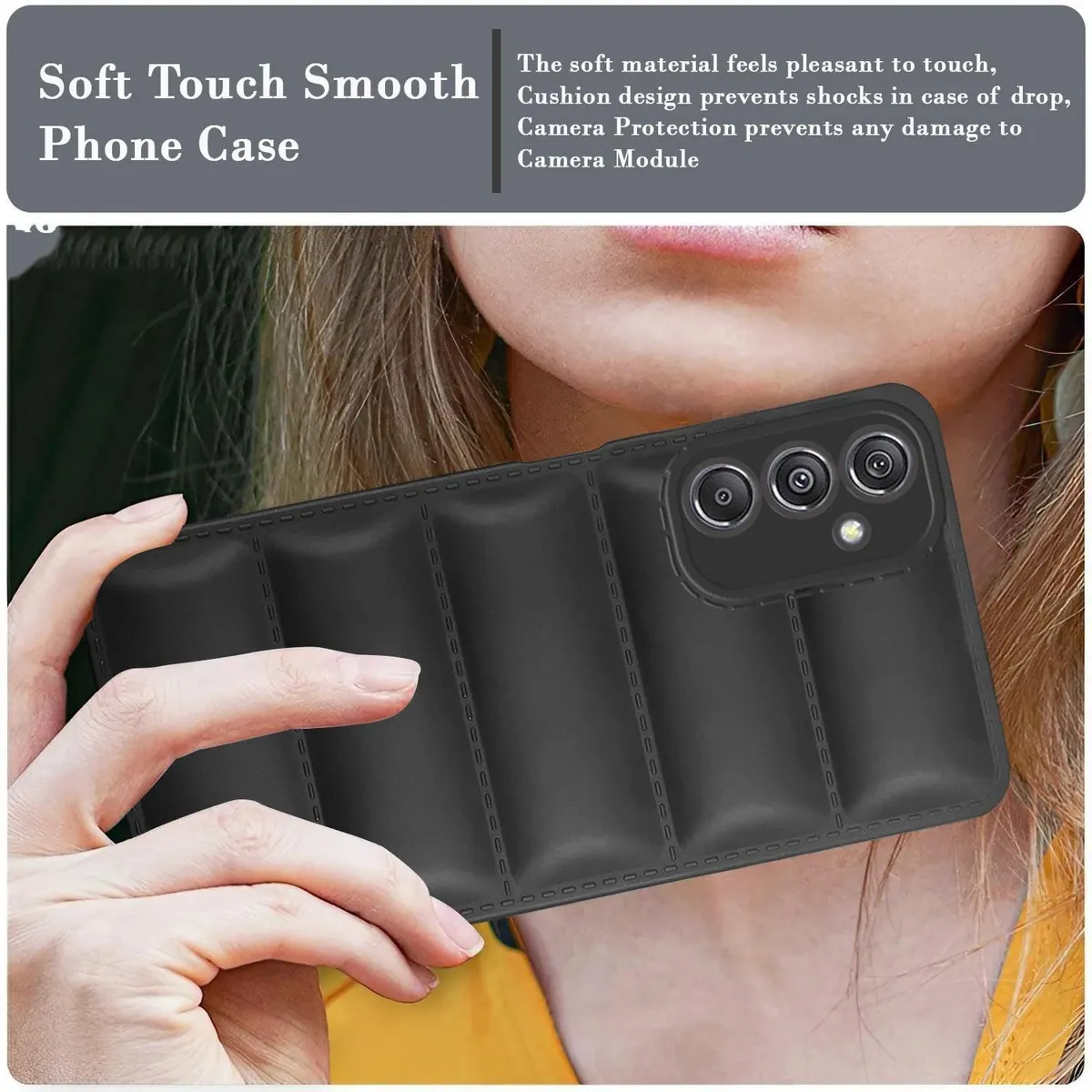 Micvir Back Cover for Samsung Galaxy M34 5G (Black, Camera Bump Protector, Pack of: 1) — image 3 of 5