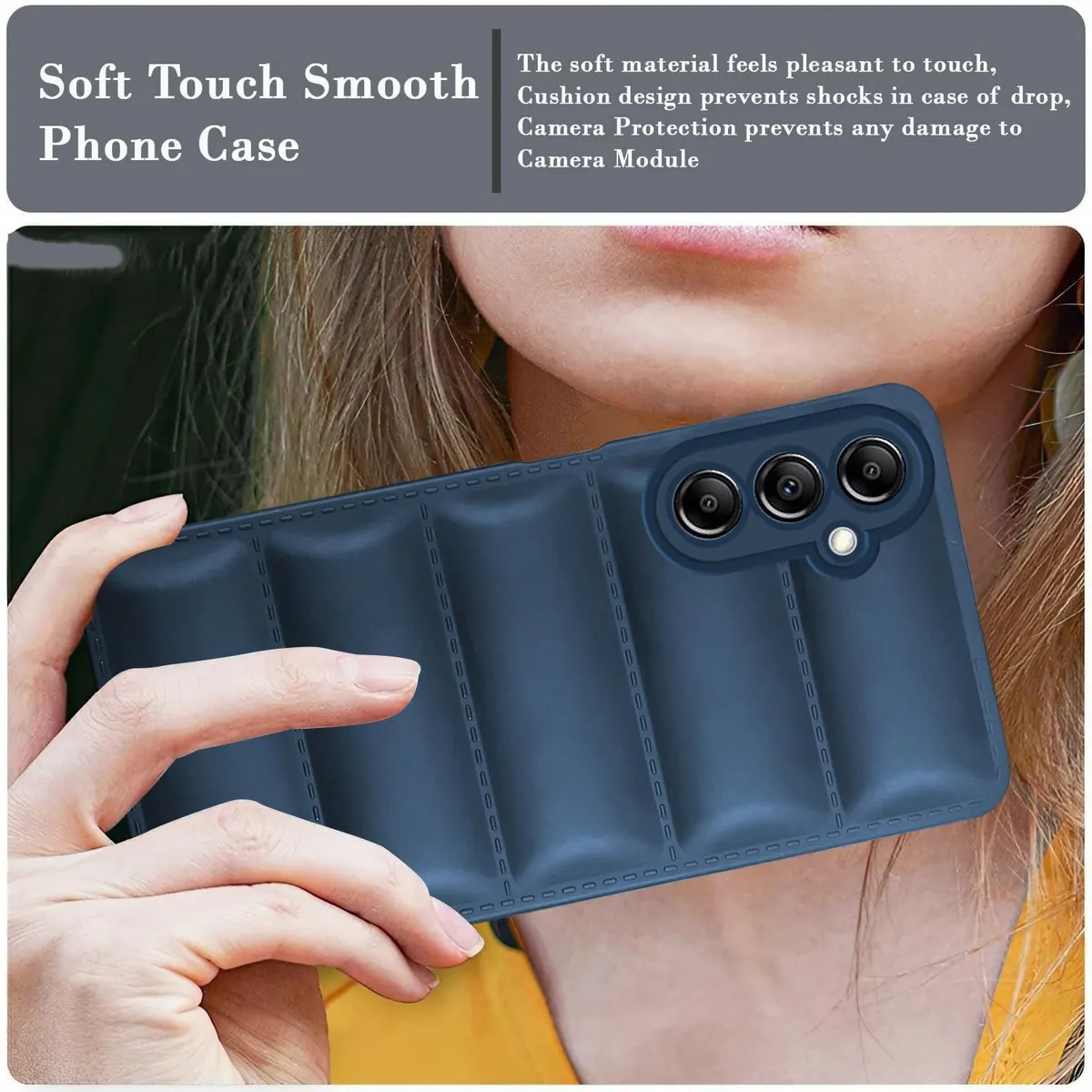 Micvir Back Cover for Samsung Galaxy A14 5G (Blue, Camera Bump Protector, Pack of: 1) — image 3 of 5