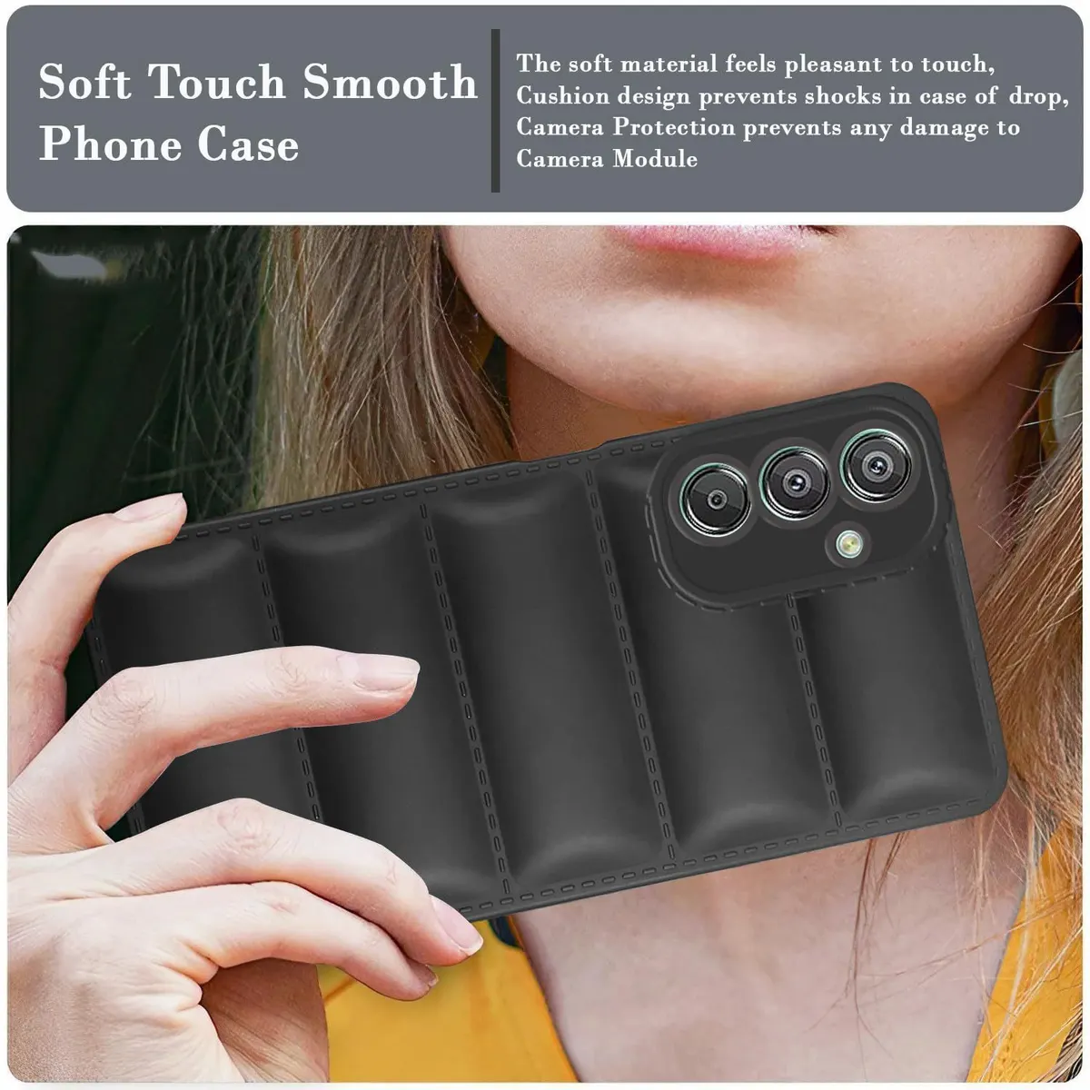Micvir Back Cover for Samsung Galaxy F15 5G (Black, Camera Bump Protector, Pack of: 1) — image 3 of 5