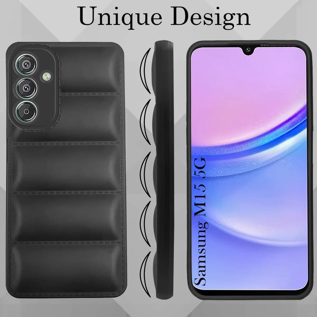 Micvir Back Cover for Samsung Galaxy M15 5G (Black, Camera Bump Protector, Pack of: 1) — image 5 of 5