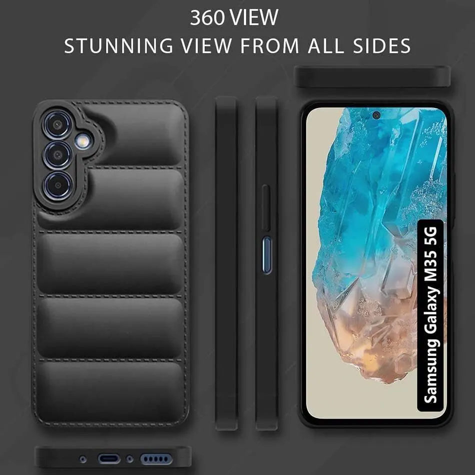 Micvir Back Cover for SAMSUNG Galaxy M35 5G (Black, Camera Bump Protector, Plastic, Silicon, Pack of: 1) — image 2 of 5