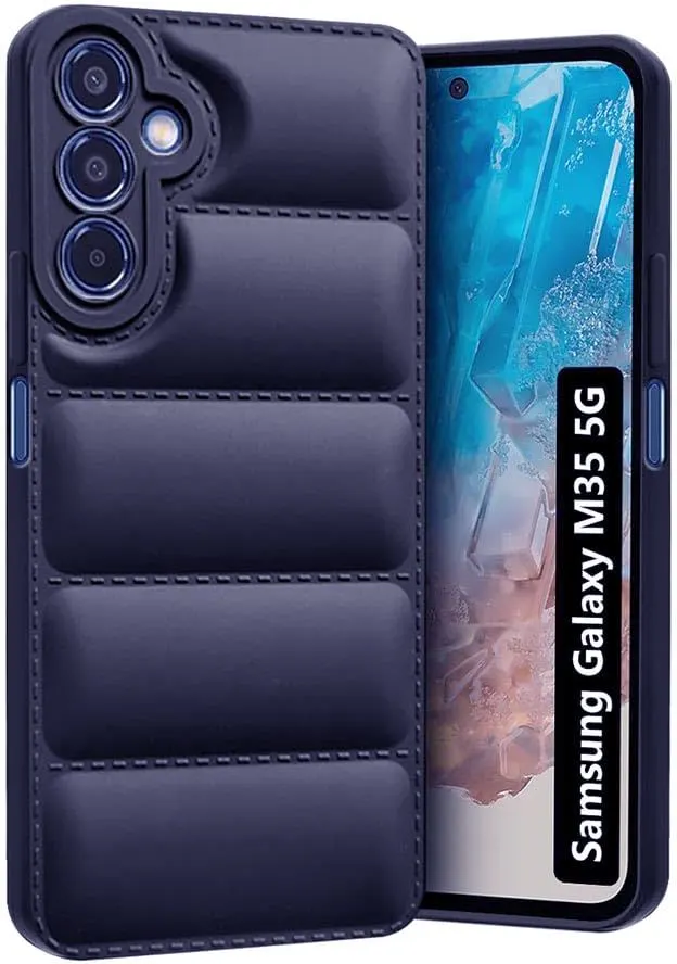 Micvir Back Cover for Samsung Galaxy M35 5G (Blue, Camera Bump Protector, Pack of: 1)