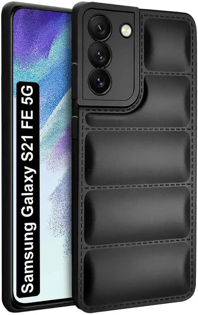 Micvir Back Cover for Samsung Galaxy S21 FE 5G (Black, Camera Bump Protector, Plastic, Silicon, Pack of: 1)