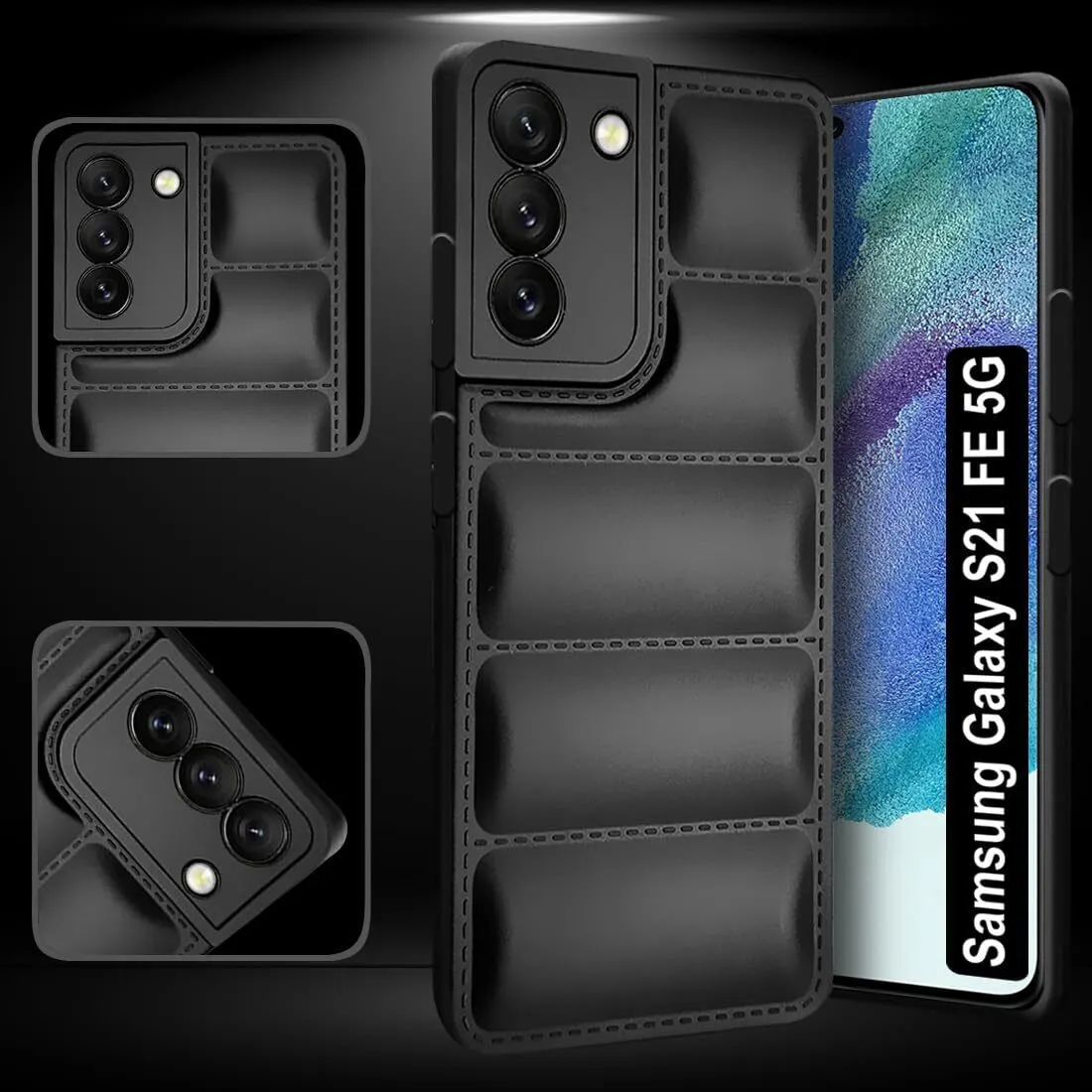 Micvir Back Cover for Samsung Galaxy S21 FE 5G (Black, Camera Bump Protector, Plastic, Silicon, Pack of: 1) — image 4 of 5