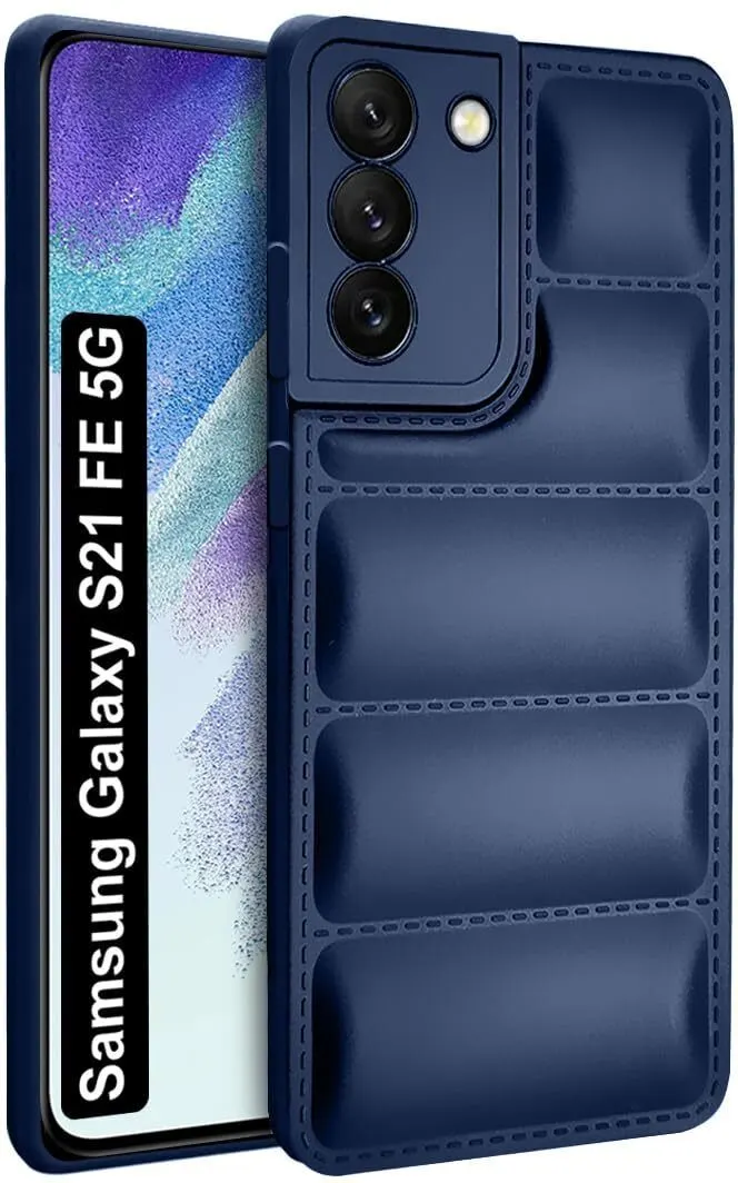 Micvir Back Cover for Samsung Galaxy S21 FE 5G (Blue, Camera Bump Protector, Plastic, Silicon, Pack of: 1)
