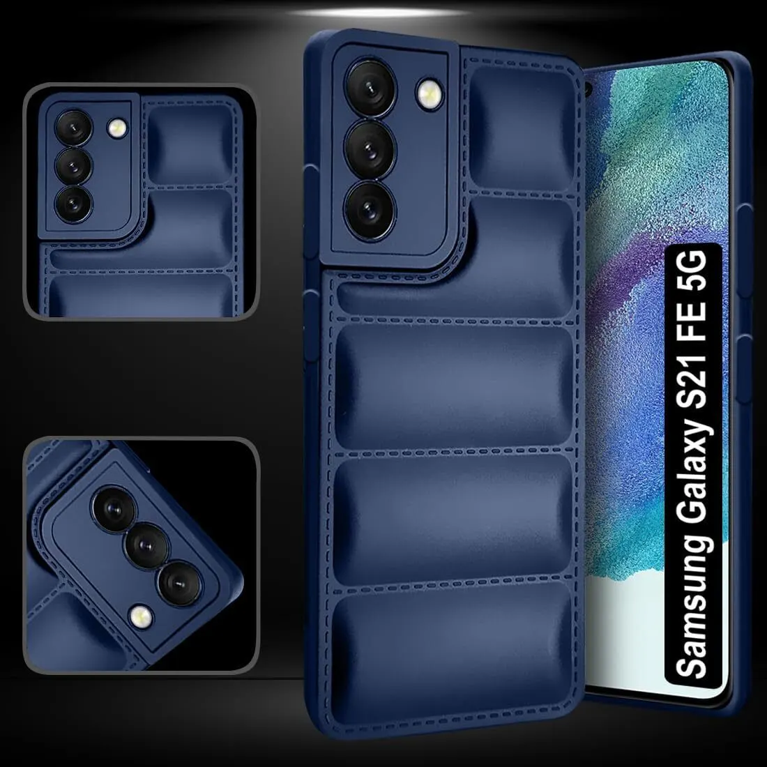 Micvir Back Cover for Samsung Galaxy S21 FE 5G (Blue, Camera Bump Protector, Plastic, Silicon, Pack of: 1) — image 4 of 5