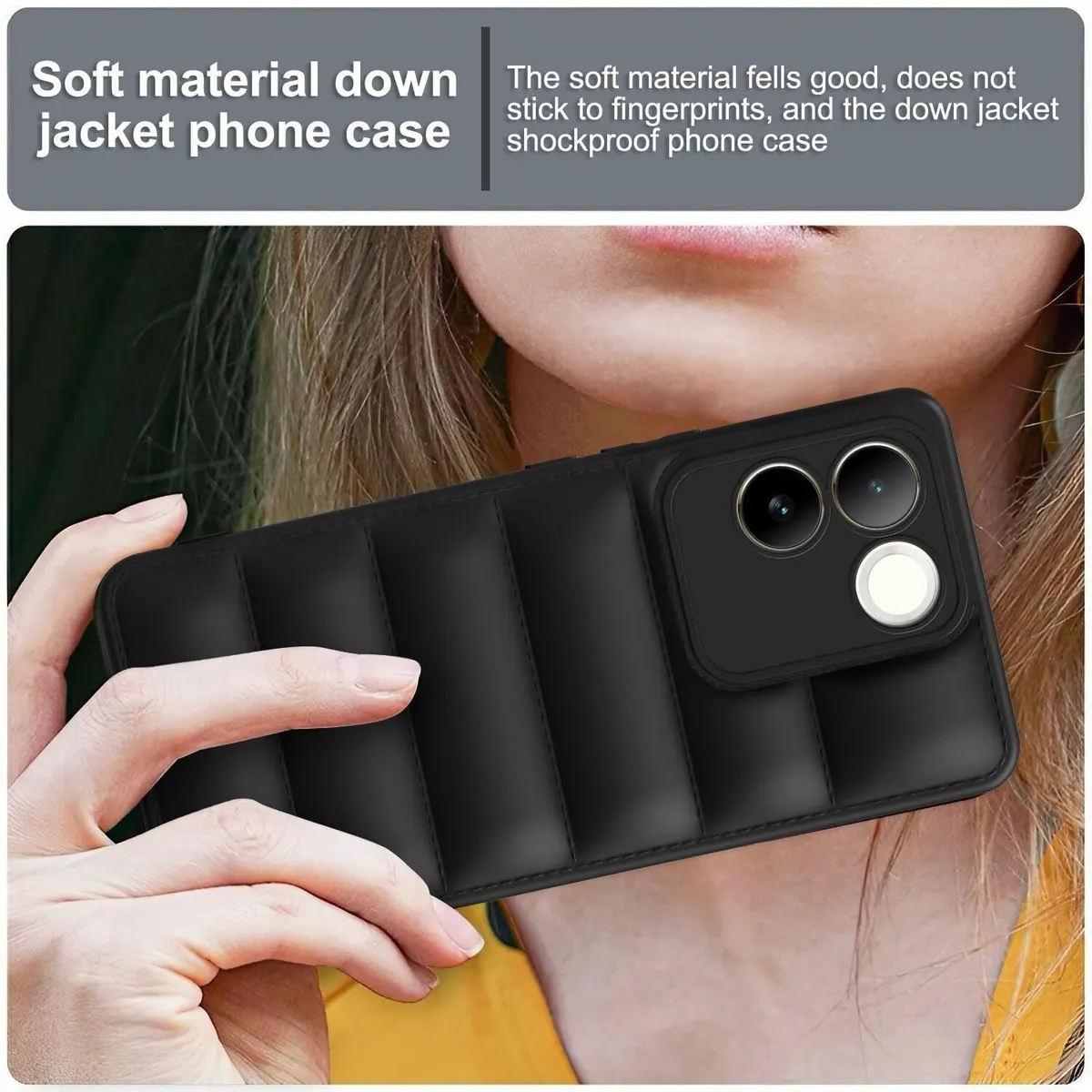Micvir Back Cover for Vivo T2 Pro 5G (Black, Camera Bump Protector, Pack of: 1) — image 3 of 4