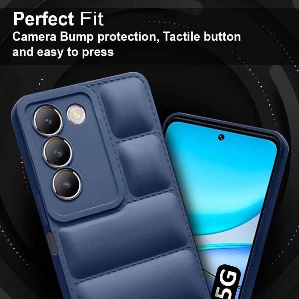 Micvir Back Cover for vivo T3 5G (Blue, Camera Bump Protector, Plastic, Silicon, Pack of: 1) — image 3 of 5