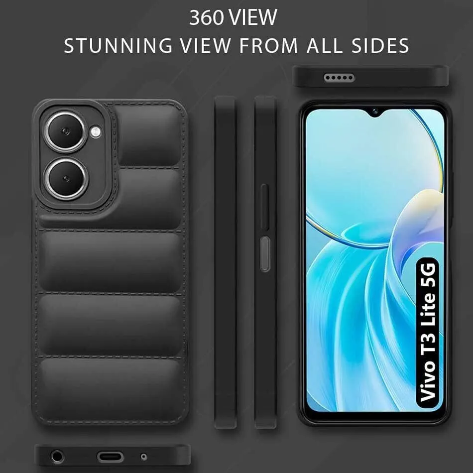 Micvir Back Cover for vivo T3 Lite 5G (Black, Camera Bump Protector, Plastic, Silicon, Pack of: 1) — image 5 of 5