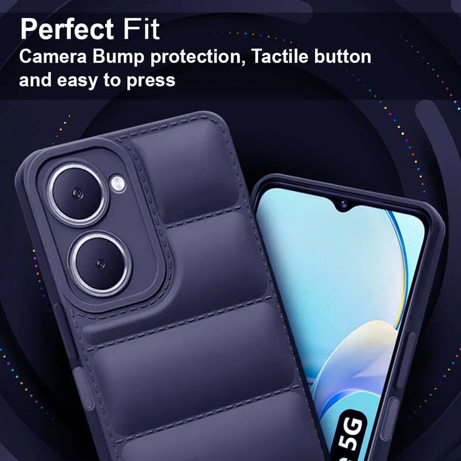 Micvir Back Cover for vivo T3 Lite 5G (Blue, Camera Bump Protector, Plastic, Silicon, Pack of: 1) — image 3 of 5
