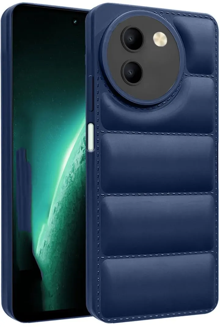 Micvir Back Cover for Vivo T3X 5G (Blue, Camera Bump Protector, Pack of: 1)