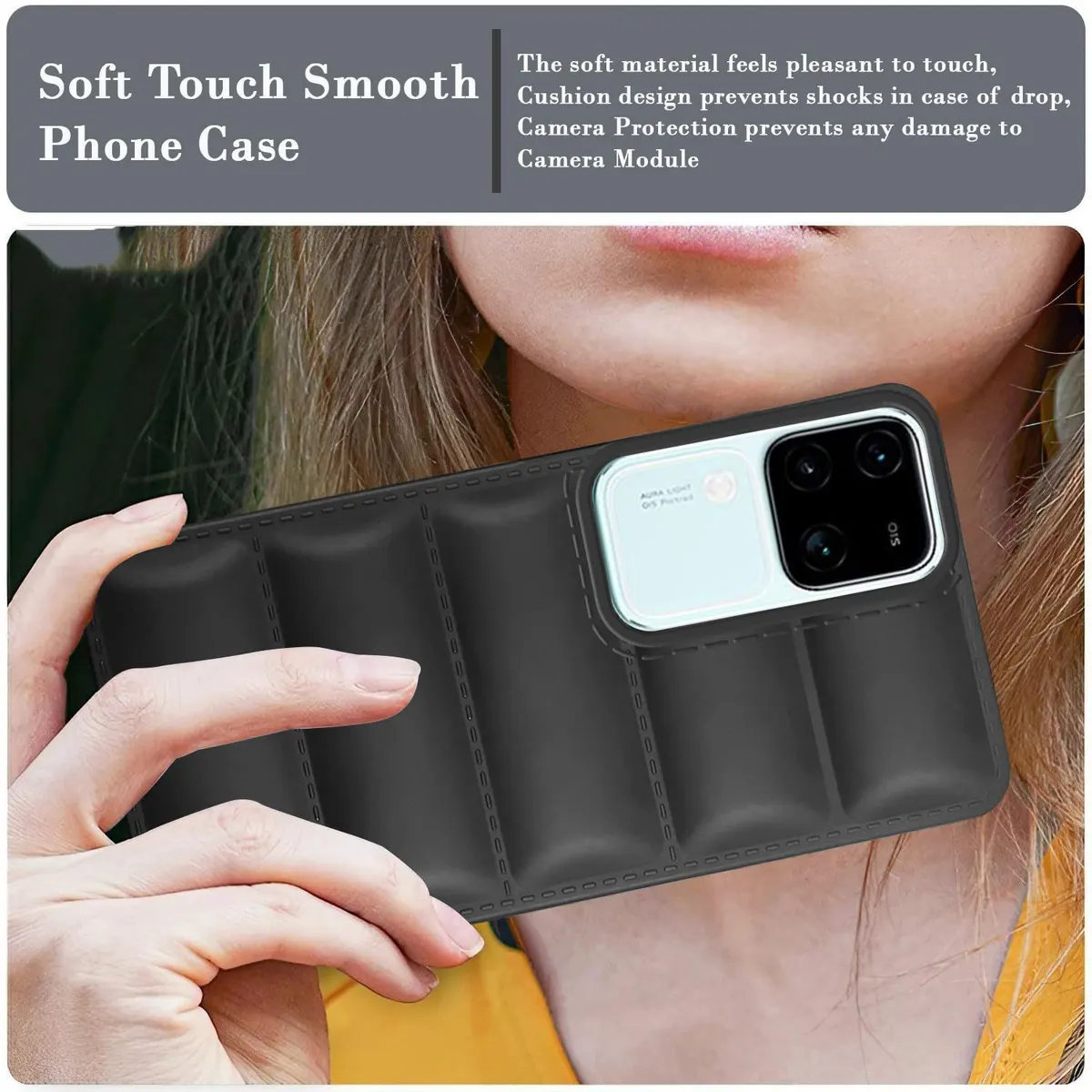 Micvir Back Cover for Vivo V30 Pro 5G (Black, Camera Bump Protector, Pack of: 1) — image 3 of 5
