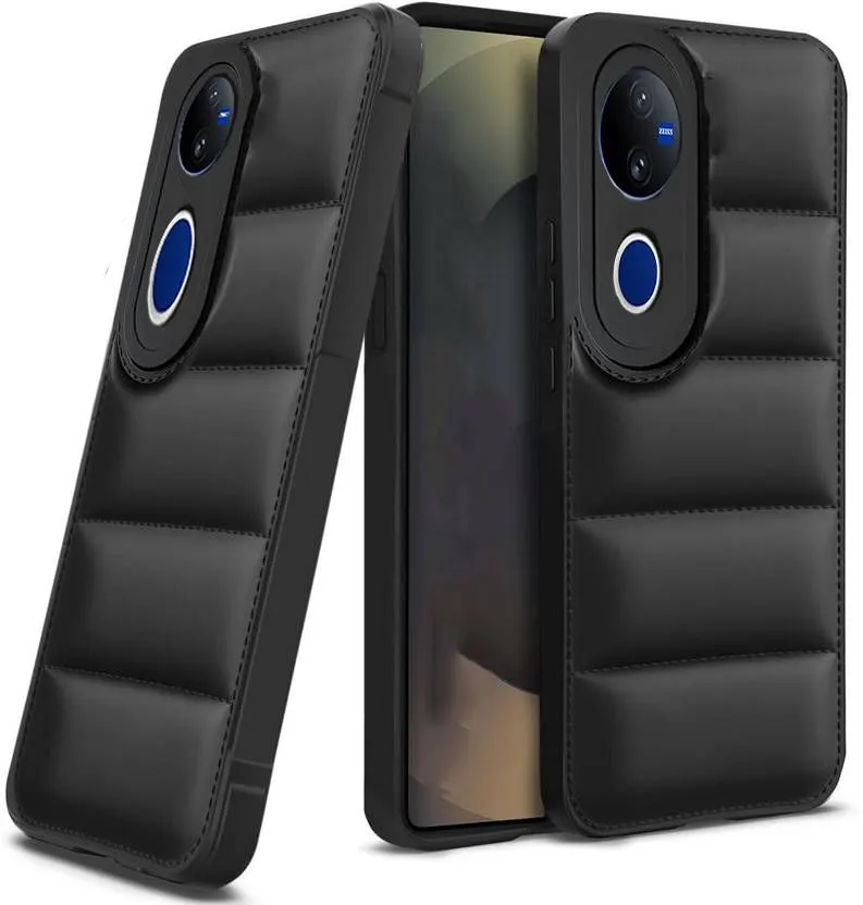 Micvir Back Cover for Vivo V50e 5G (Black, Camera Bump Protector, Plastic, Silicon, Pack of: 1)