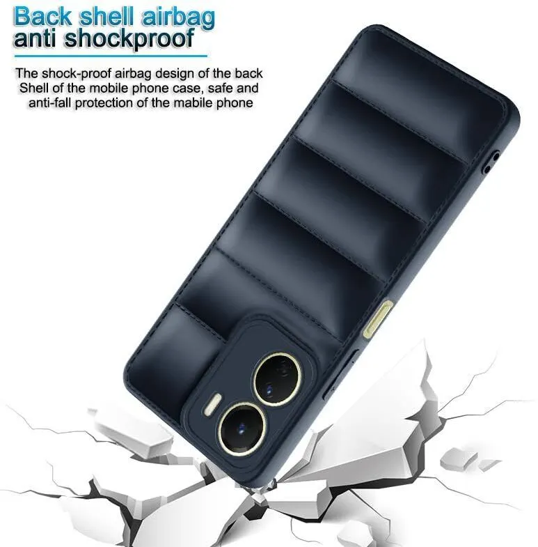 Micvir Back Cover for vivo Y16 (Blue, Camera Bump Protector, Plastic, Silicon, Pack of: 1) — image 2 of 4