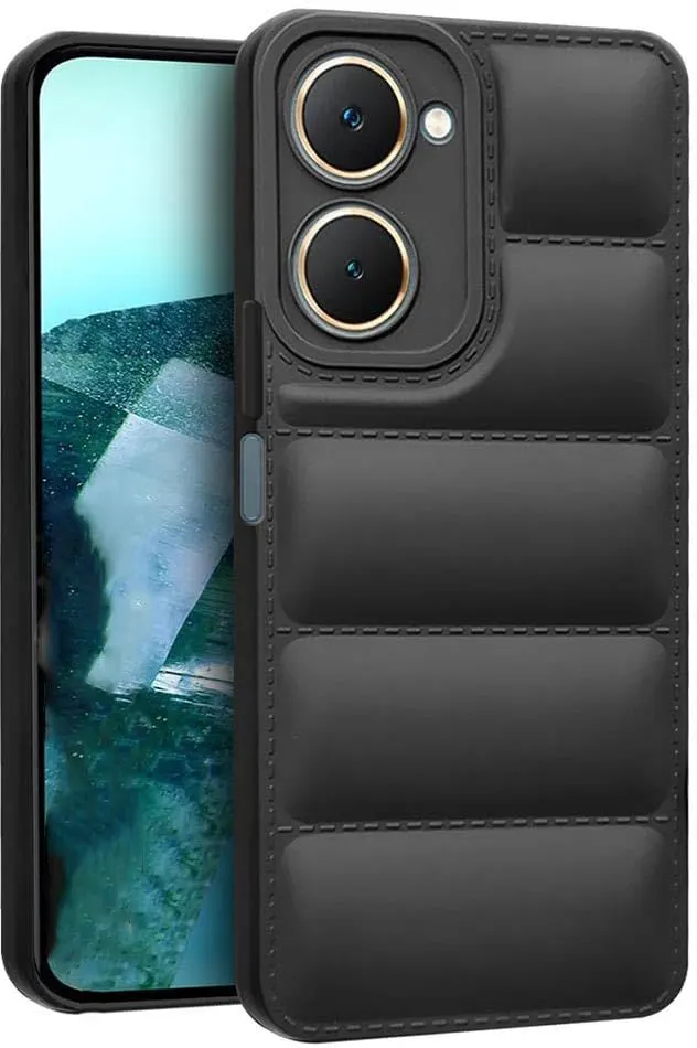 Micvir Back Cover for Vivo Y18e (Black, Camera Bump Protector, Pack of: 1)