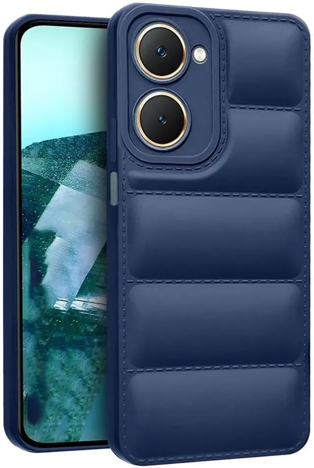 Micvir Back Cover for Vivo Y18e (Blue, Camera Bump Protector, Pack of: 1)