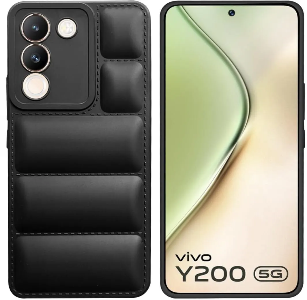 Micvir Back Cover for Vivo Y200 5G (Black, Camera Bump Protector, Plastic, Silicon, Pack of: 1) — image 5 of 5