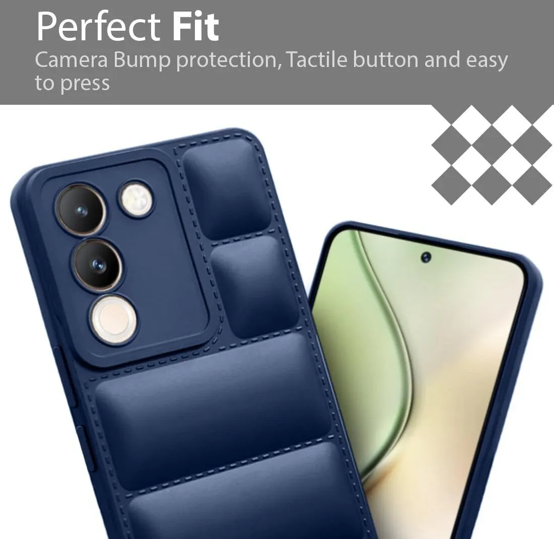 Micvir Back Cover for Vivo Y200 5G (Blue, Camera Bump Protector, Plastic, Silicon, Pack of: 1) — image 4 of 4