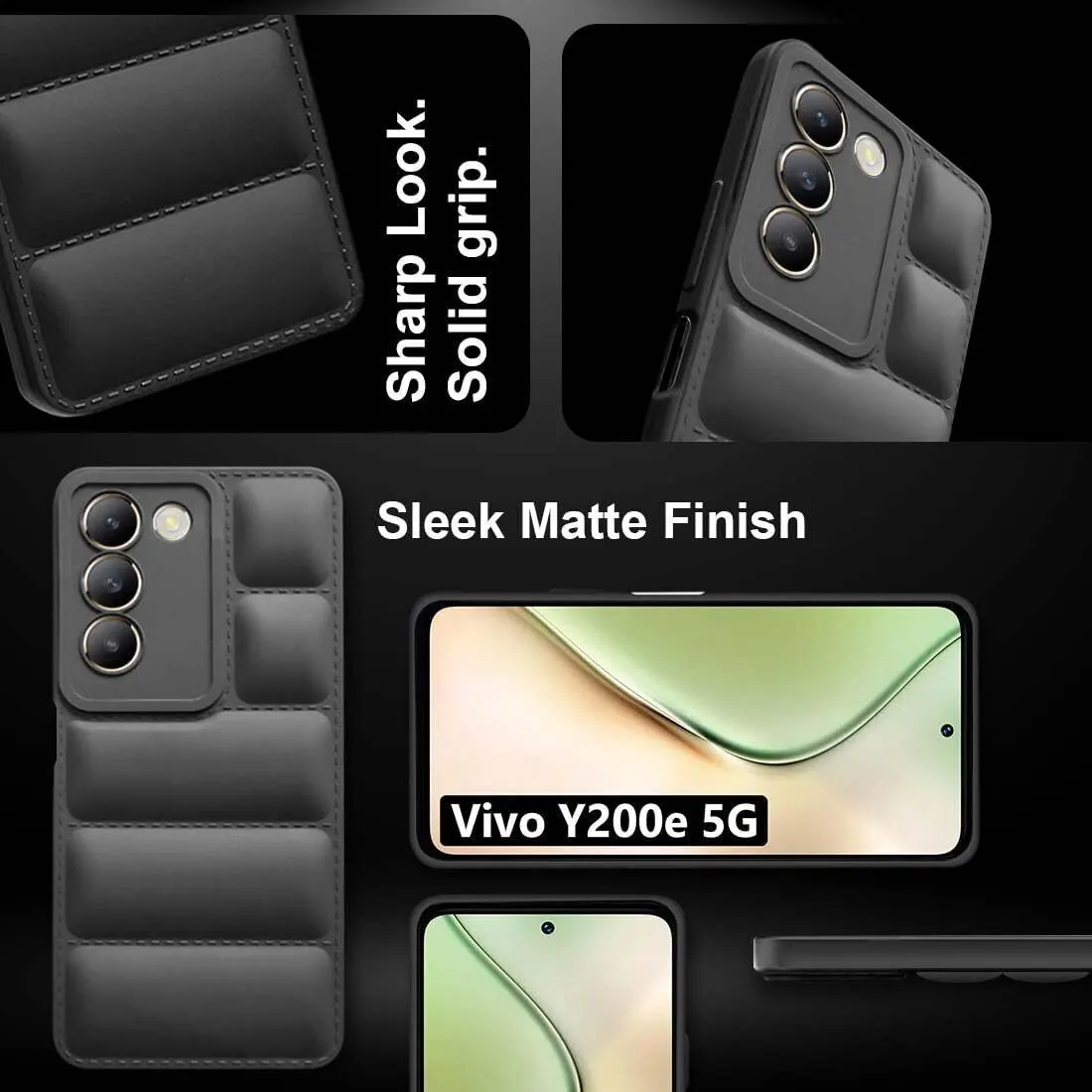 Micvir Back Cover for vivo T3 5G (Black, Camera Bump Protector, Plastic, Silicon, Pack of: 1) — image 4 of 5