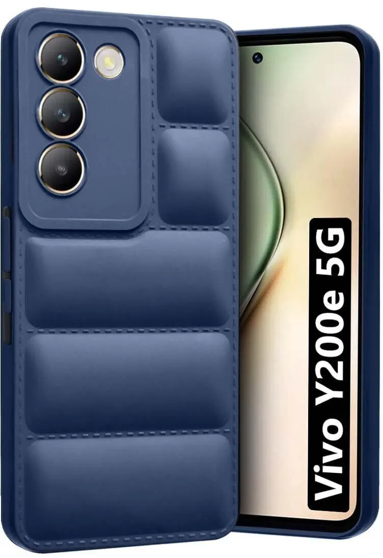 Micvir Back Cover for Vivo Y200e 5G, Vivo T3 5G (Blue, Camera Bump Protector, Pack of: 1)
